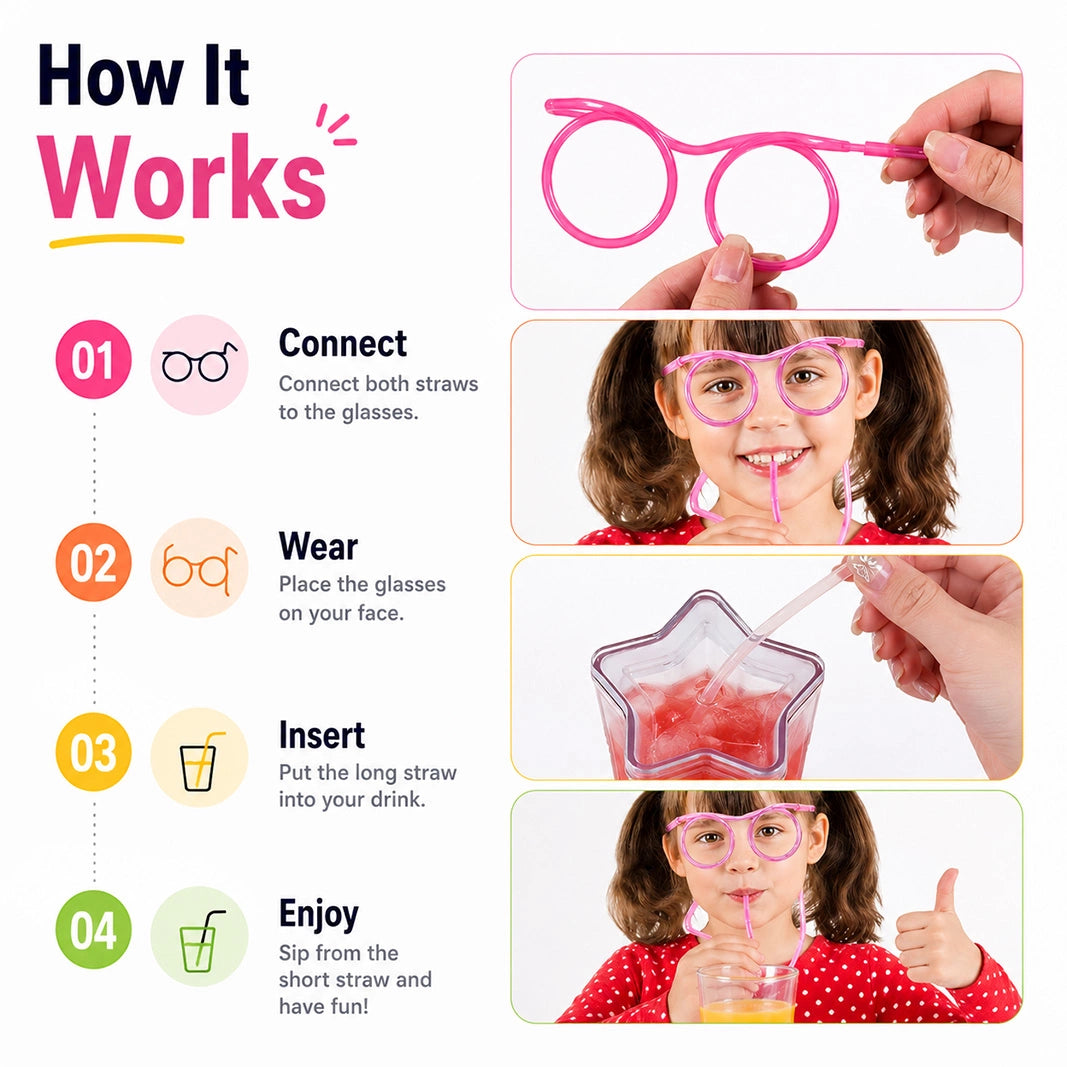Crazy Straw Glasses – Turn Every Sip Into Fun!