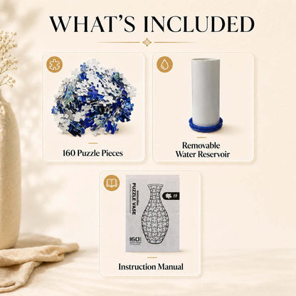 3D Puzzle Vase – Buildable Decorative Vase with 16 Artistic Designs
