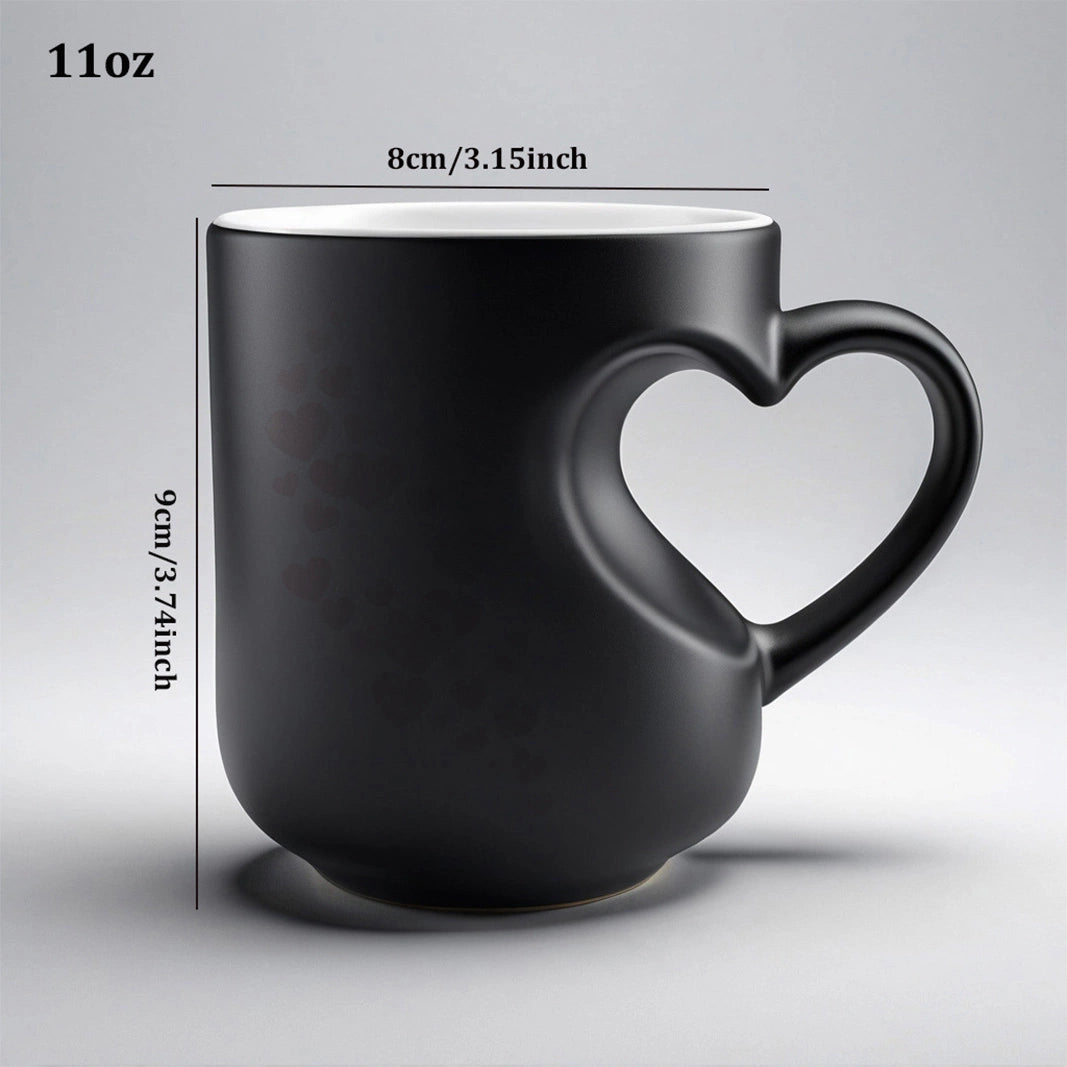 Magic Color Changing Heart Handle Mug – Heat Sensitive Coffee Cup