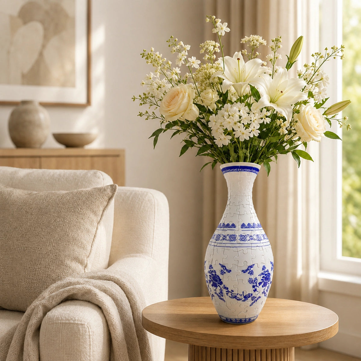 3D Puzzle Vase – Buildable Decorative Vase with 16 Artistic Designs - product detail image 2