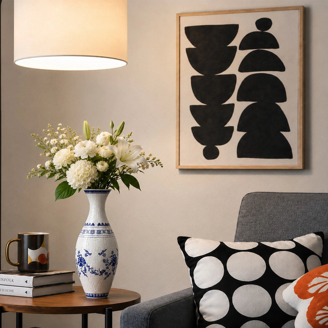 3D Puzzle Vase – Buildable Decorative Vase with 16 Artistic Designs - product detail image 7
