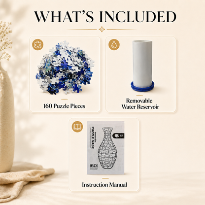 3D Puzzle Vase – Buildable Decorative Vase with 16 Artistic Designs