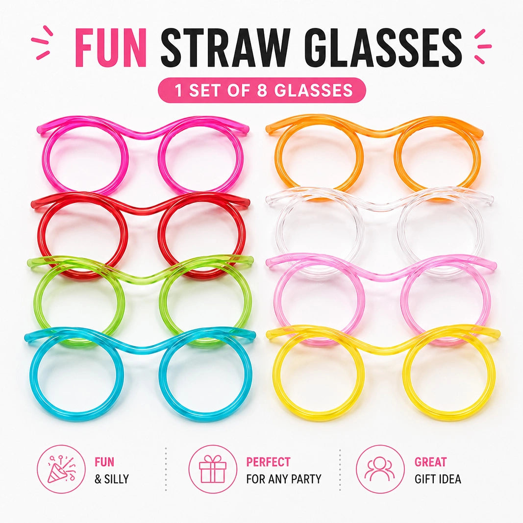 Crazy Straw Glasses – Turn Every Sip Into Fun!