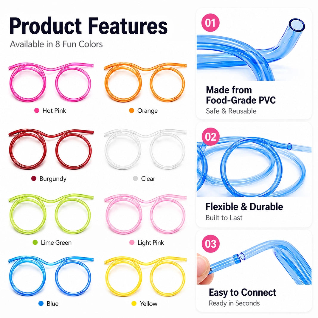 Crazy Straw Glasses – Turn Every Sip Into Fun!