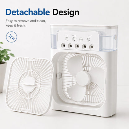 Portable Mist Cooling Fan with 600ml Water Tank & 3-Speed Airflow
