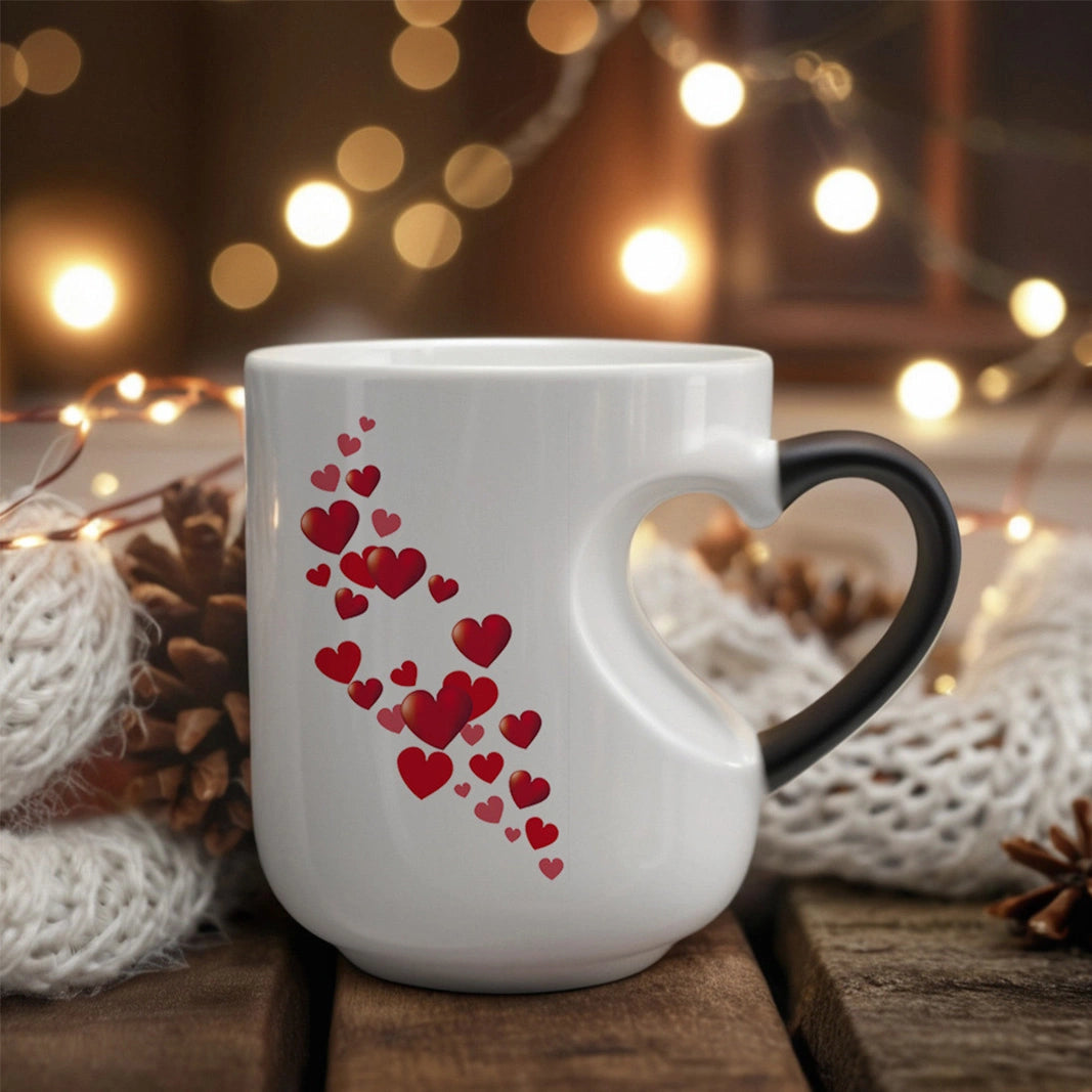 Magic Color Changing Heart Handle Mug – Heat Sensitive Coffee Cup