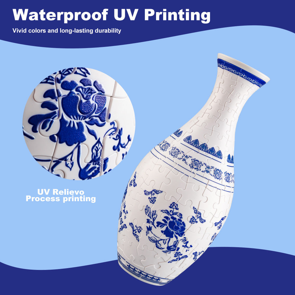 3D Puzzle Vase – Buildable Decorative Vase with 16 Artistic Designs