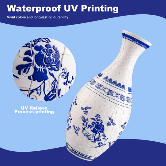 3D Puzzle Vase – Buildable Decorative Vase with 16 Artistic Designs