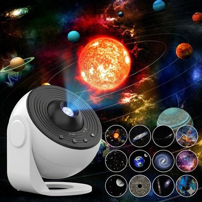 Planetarium Projector Pro | Galaxy Star Projector with 13 Projection Slides, Bluetooth & White Noise