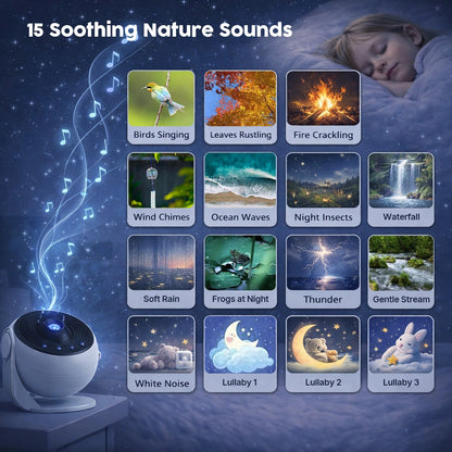 Planetarium Projector Pro | Galaxy Star Projector with 13 Projection Slides, Bluetooth & White Noise