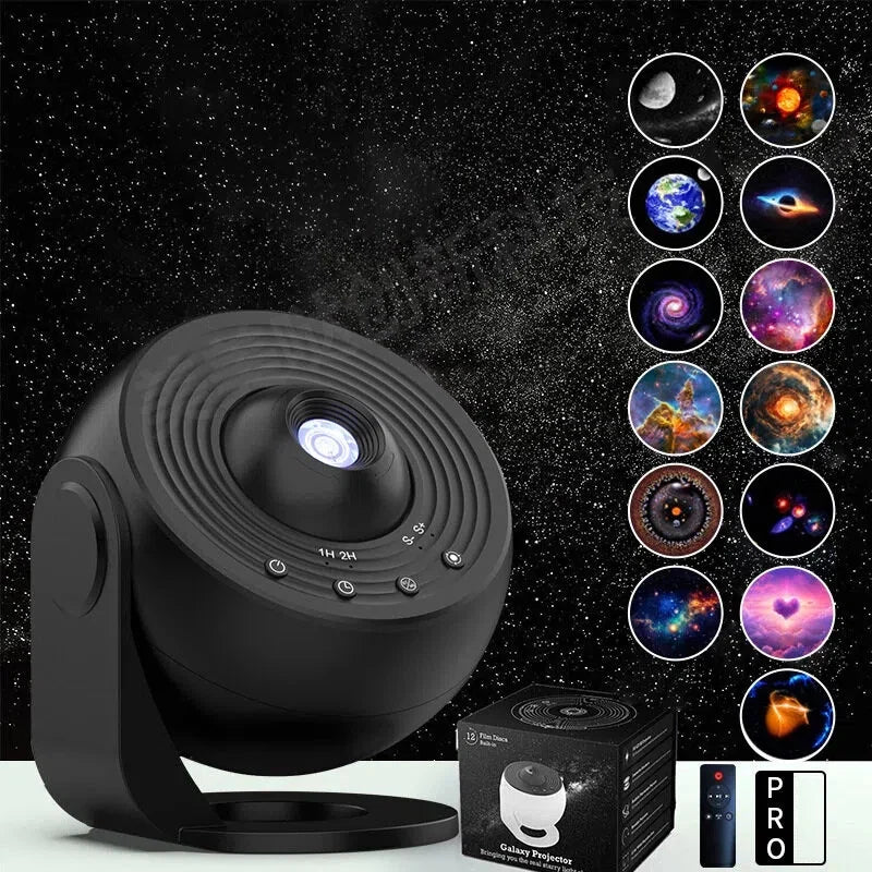 Planetarium Projector Pro | Galaxy Star Projector with 13 Projection Slides, Bluetooth & White Noise