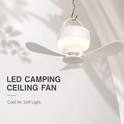 LED Camping Ceiling Fan with Light & Remote Control