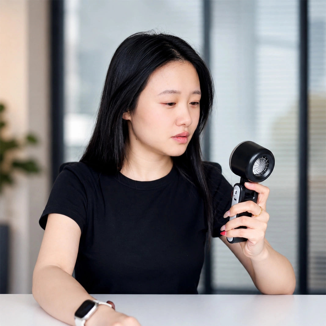Portable Neck Fan with Digital Display