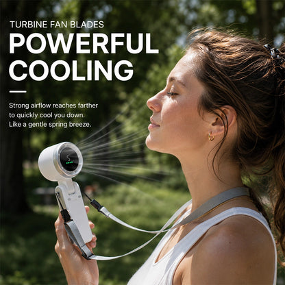 Portable Neck Fan with Digital Display