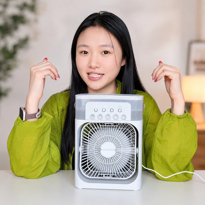Portable Mist Cooling Fan with 600ml Water Tank & 3-Speed Airflow